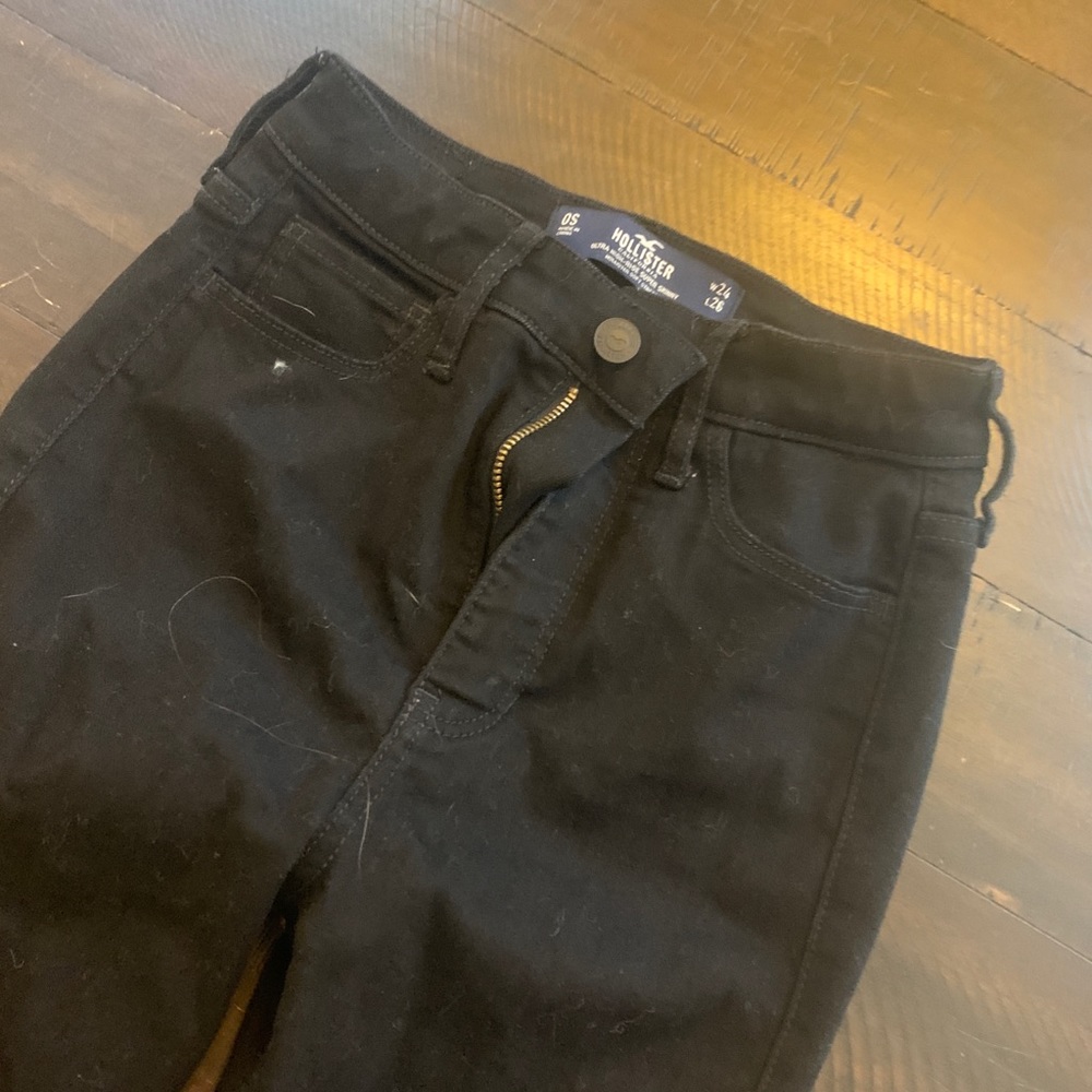 Black ultra high rise super skinny jeans